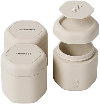 Cadence Travel Containers Haircare Capsule Set - Magnetic Containers with Lids,Carry On Travel Es... | Amazon (US)