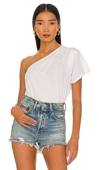 One Shoulder Top in White | Revolve Clothing (Global)