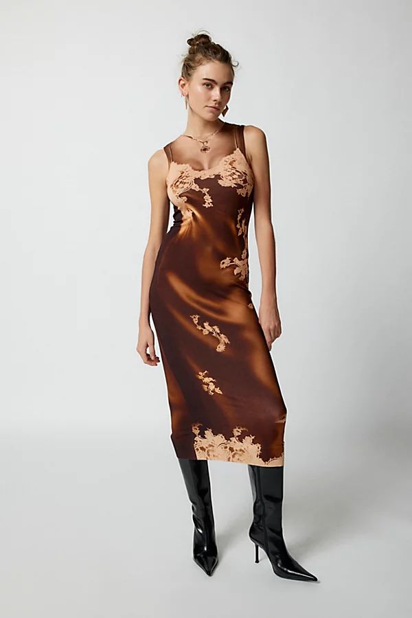 Jaded London Let It Slip Printed Midi Dress | Urban Outfitters (US and RoW)