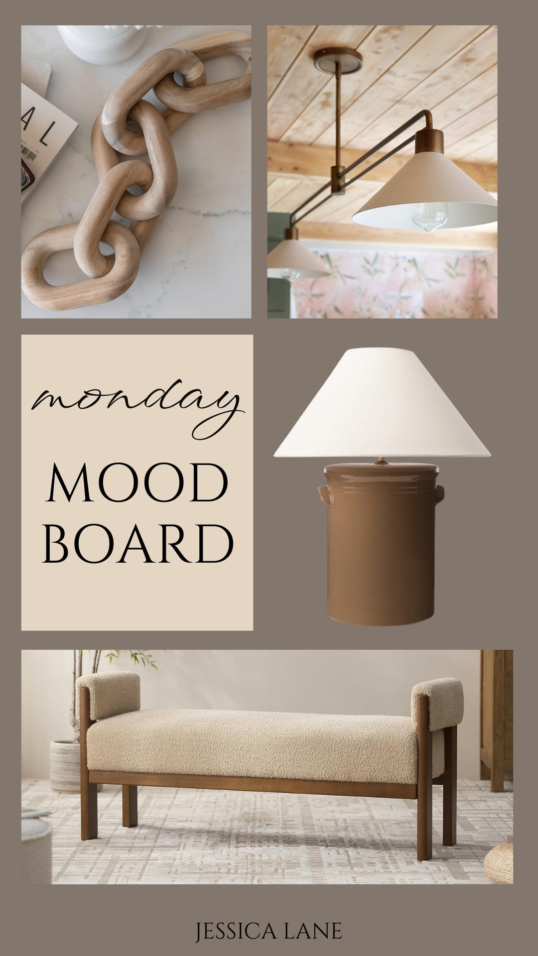 Rich textures and wood tones create a grounded aesthetic. An upholstered bench and sculptural accents bring warmth to the entryway.#interiordecor #warmneutrals #homestyling

#LTKSpringSale #LTKHome #LTKSaleAlert