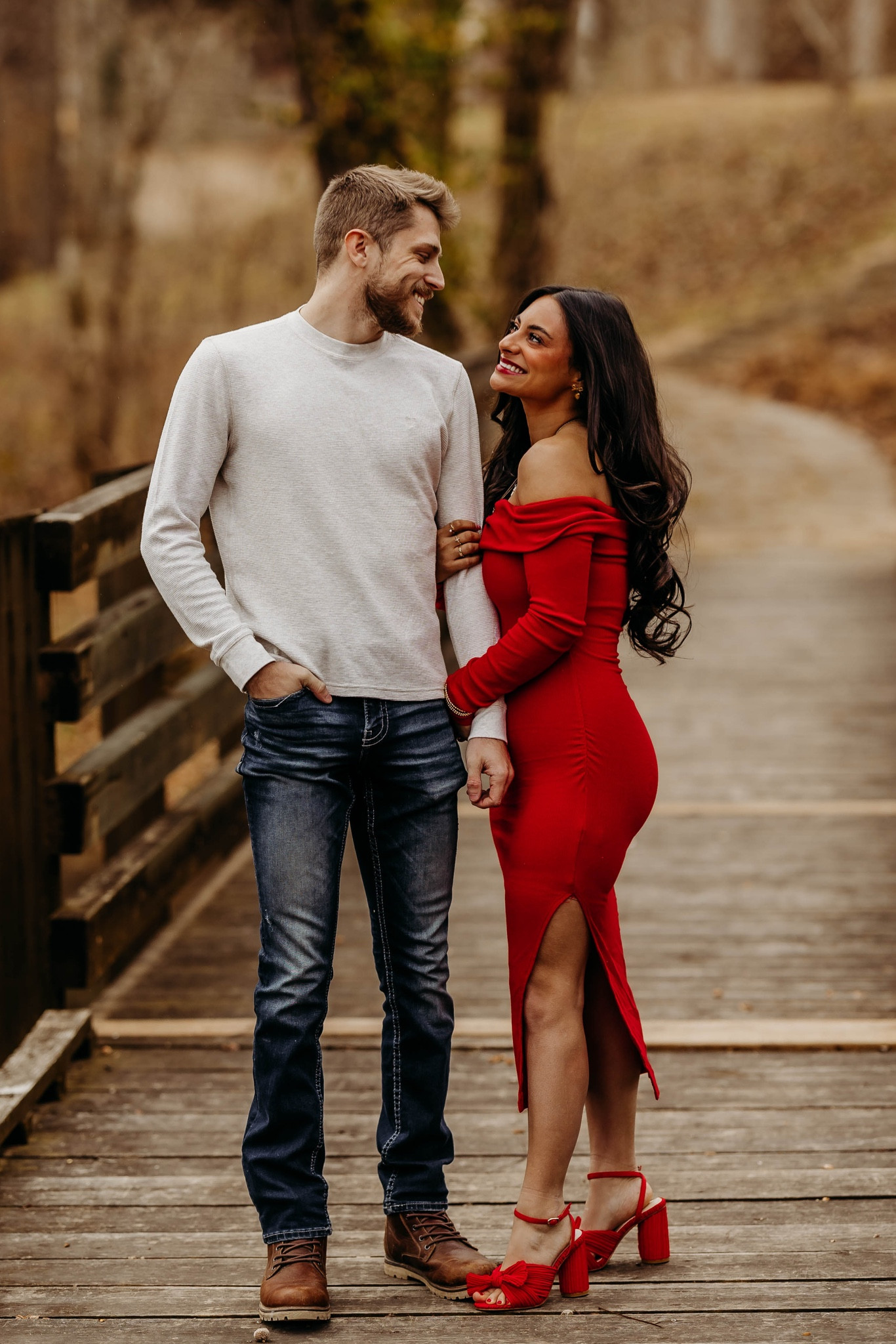 red dress couple photoshoot engagement outfits 

#LTKSeasonal #LTKHoliday #LTKWedding