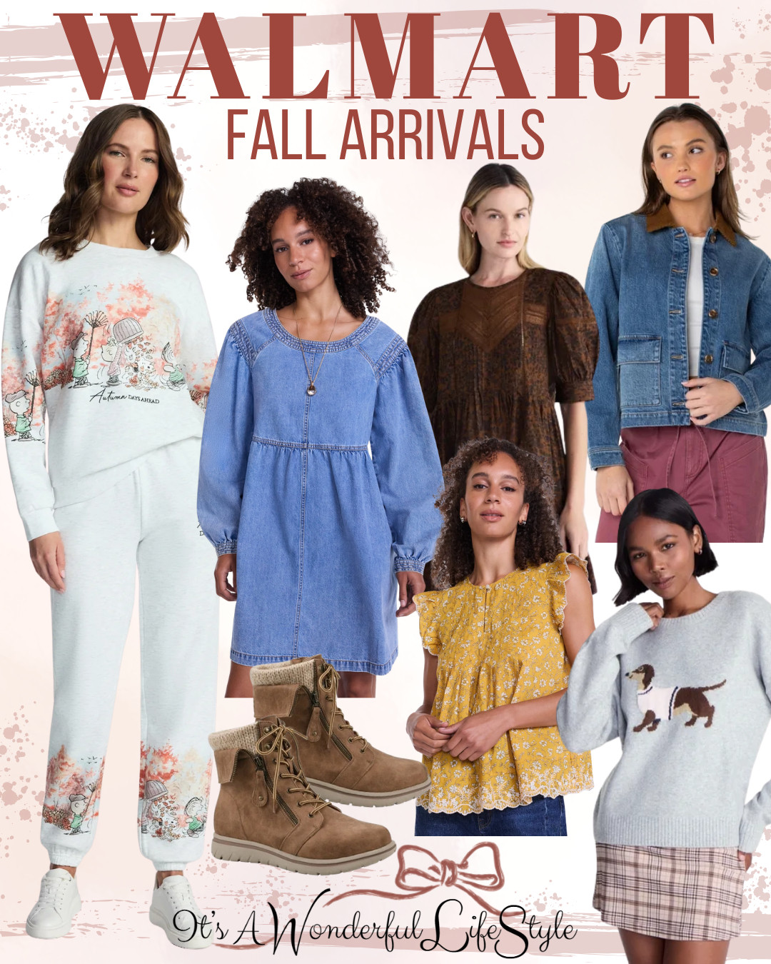 🍂 Walmart’s new fall arrivals are making it very hard to choose just one! From cozy knits and denim to darling dresses and boots, these finds look perfect for crisp autumn days. 🤎

My favorite pick is the Peanuts sweatshirt and joggers... cute, cozy, and made for all the fall movie marathons! 🍁📺

Which piece would you choose? Tell me below, save this for your fall shopping, and follow along for more affordable fashion finds and styles seen on TV! ✨

#WalmartFashion #WalmartFinds #FallFashion #FallOutfits #AffordableFashion #PeanutsStyle #CozyFallStyle #ItsAWonderfulLifeStyle

#LTKxWalmart