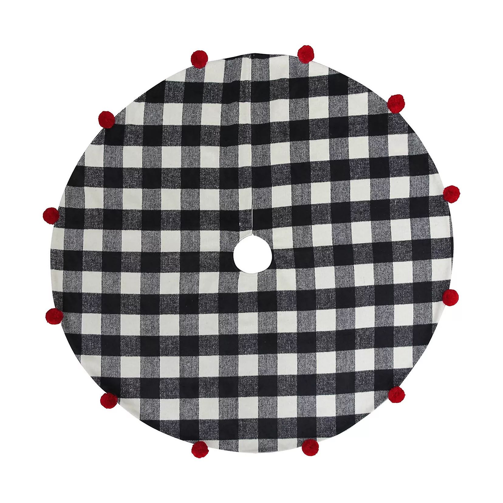 St. Nicholas Square® Buffalo Plaid Pom Poms Christmas Tree Skirt | Kohl's