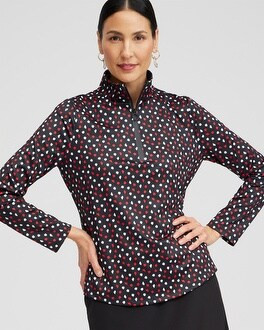 Zenergy® UPF Heart Print Long Sleeve Top | Chico's