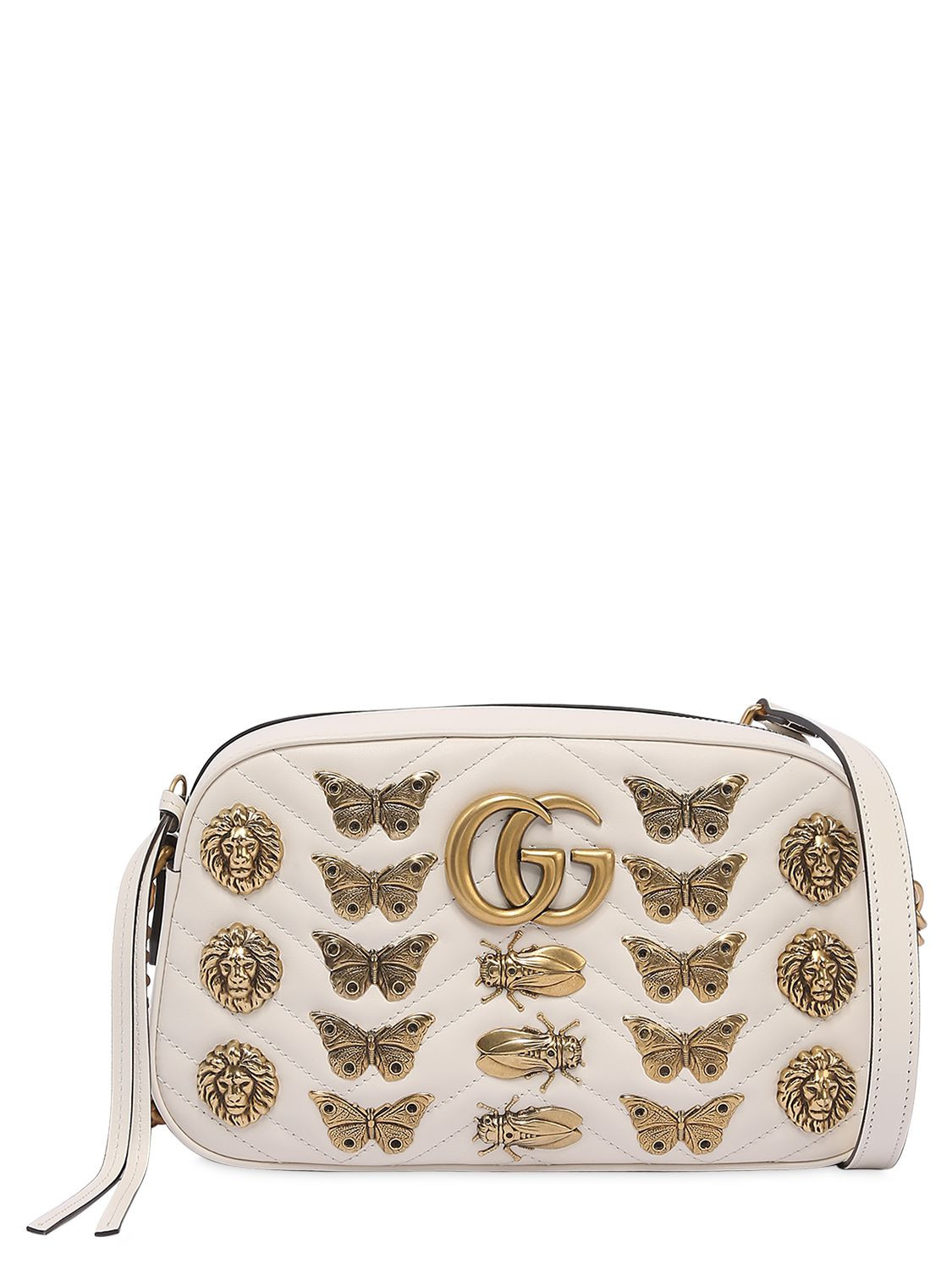 SMALL GG MARMONT BAG W/ METAL APPLIQUÉS | Luisaviaroma