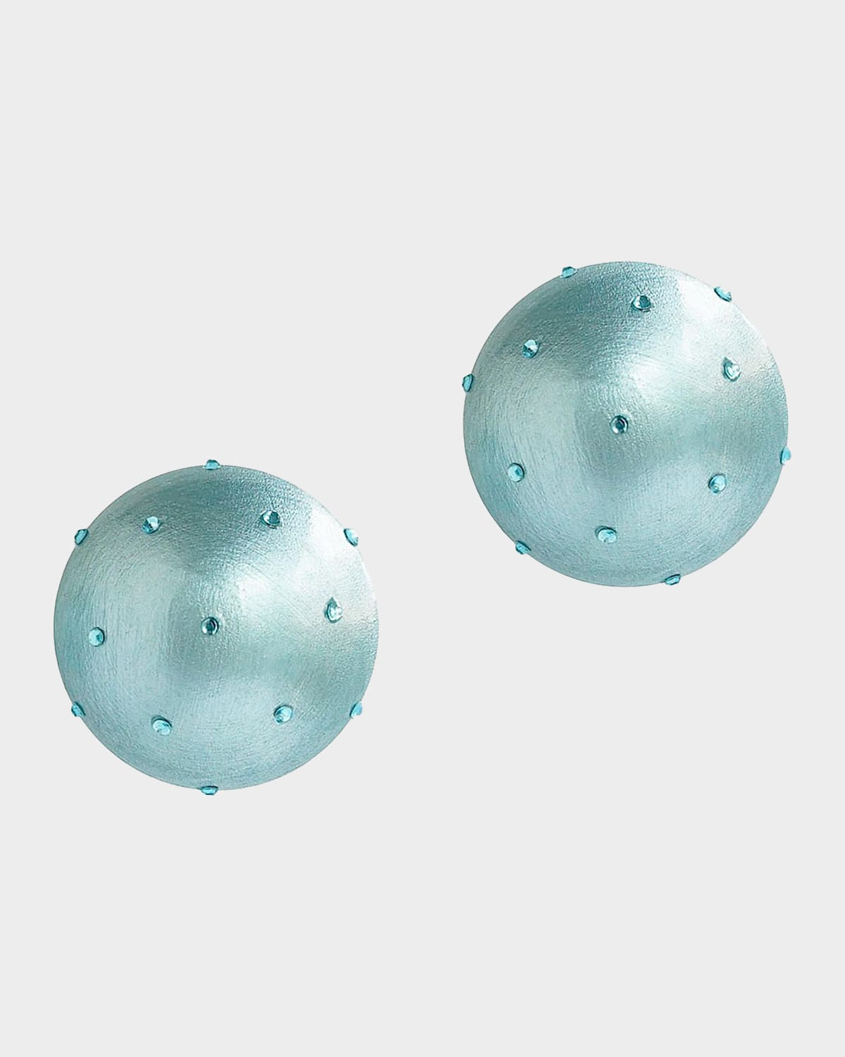 Wood and Rhinestone Gaia Mini Stud Earrings with Platinum-Plated Posts | Neiman Marcus