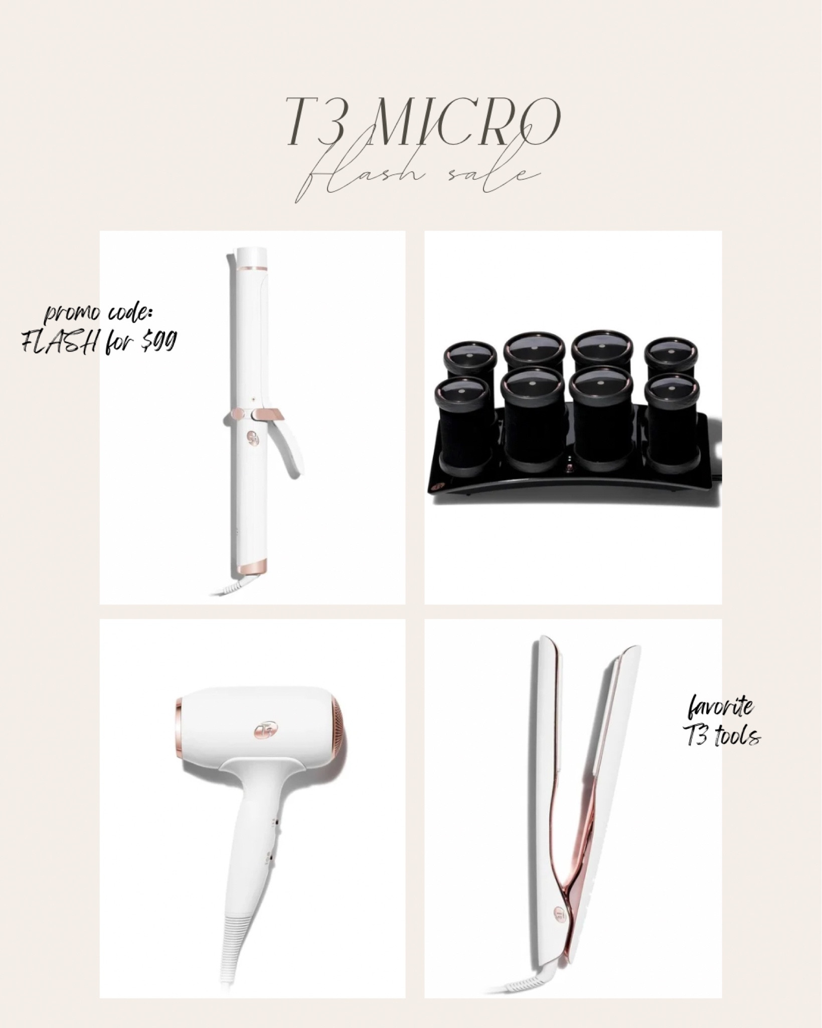 Last day for the T3 micro sale!!! Only $99 for some of my favorite tools. Use code FLASH to get the $99 deal 

#LTKBeauty #LTKFindsUnder100 #LTKFallSale