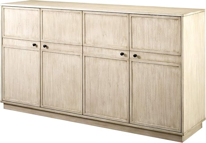 Walker Edison Alden Versatile 4 Door Framed-Storage-Sideboard, 62 Inch, Birch | Amazon (US)