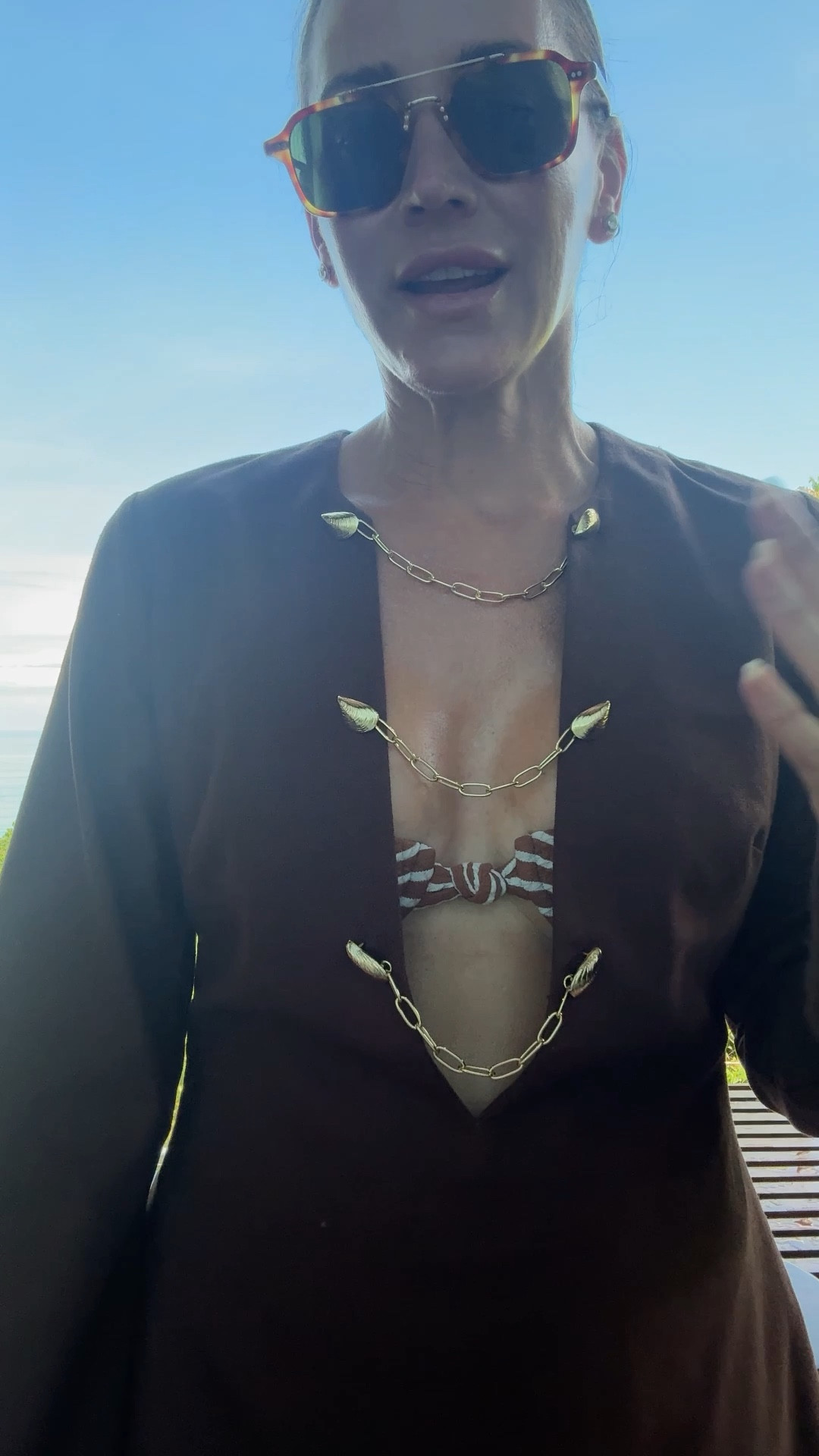 Swimsuit coverup and striped swimsuit from Anthropologie 

#LTKTravel #LTKSwim #LTKBeauty