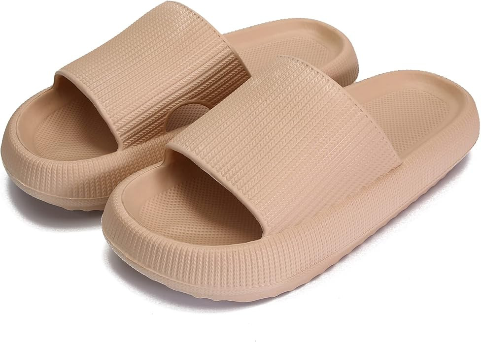 Cloud Cushion Slides for Women and Men, Pillow Slippers Bathroom Shower Sandals Non-slip with +Co... | Amazon (US)