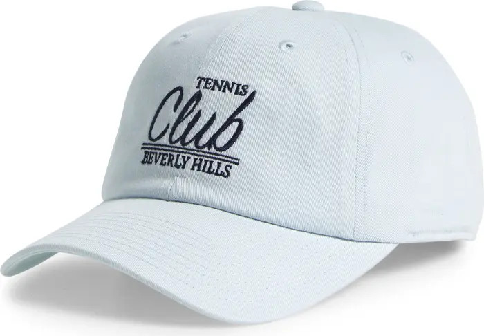 Tennis Club Embroidered Cotton Baseball Cap | Nordstrom