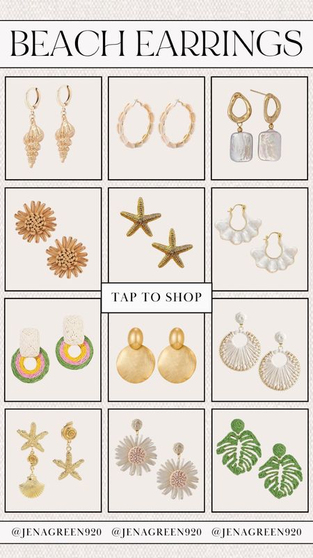 Beach Earrings | Vacation Earrings | Shell Earrings | Resort Wear | Beach Vacation | Vacation Outfits

#LTKstyletip #LTKtravel #LTKfindsunder50