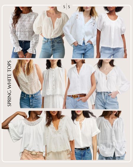 Spring white tops edit | all different price points 

#LTKfindsunder100 #LTKstyletip #LTKfindsunder50