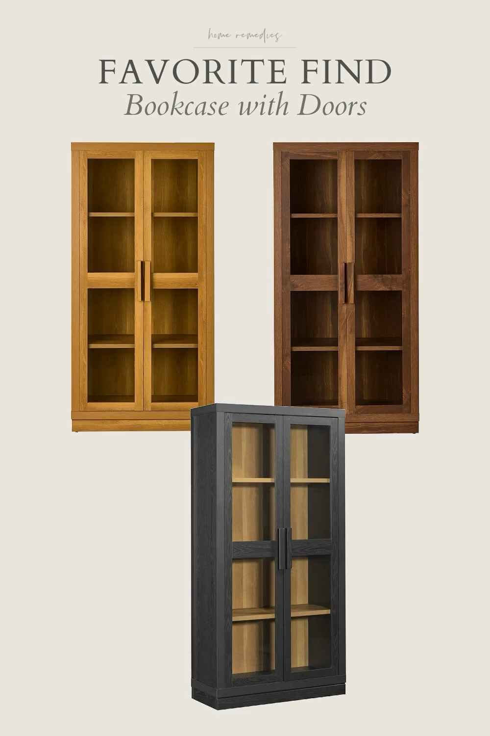 I can't believe the price on this modern bookcase with glass doors - it's absolutely stunning! modern vintage, modern organic, library, entryway, living room, dorm room, family room, guest room, home office, den, cabinet, bookcase, bookshelf, display 

#LTKHome #LTKSeasonal #LTKautumn