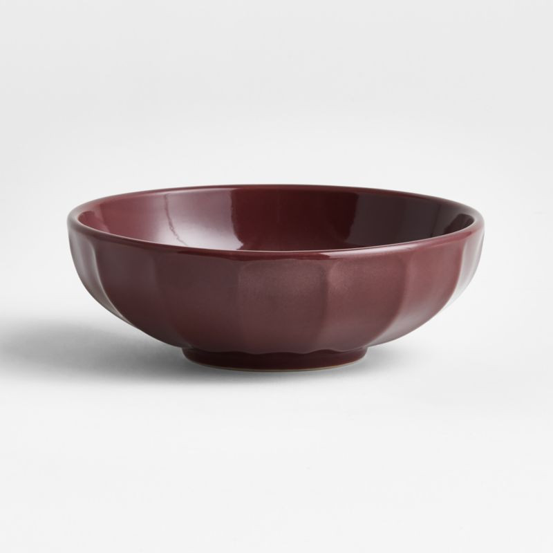 Cafe Cider Burgundy Low Bowl + Reviews | Crate & Barrel | Crate & Barrel