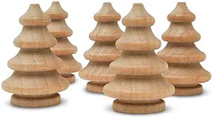 Mini Wooden Christmas Tree 1-1/4 inch, Pack of 250 Unfinished Wood Miniature Trees for Christmas ... | Amazon (US)