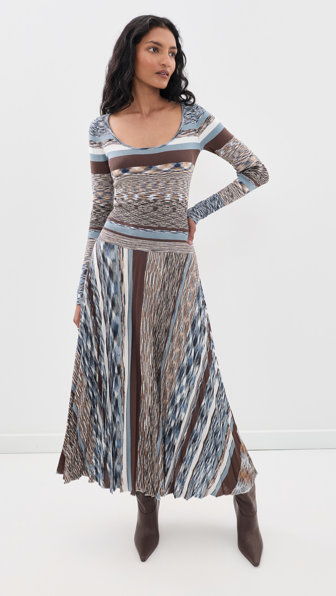 Cara Cara Marlow Dress Blue Brown Multi XXS | Shopbop