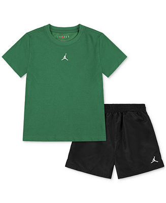 Jordan Little Boys Dri-FIT Jumpman Woven Play Jersey T-Shirt & Mesh Shorts, 2 Piece Set	 - Macy's | Macy's