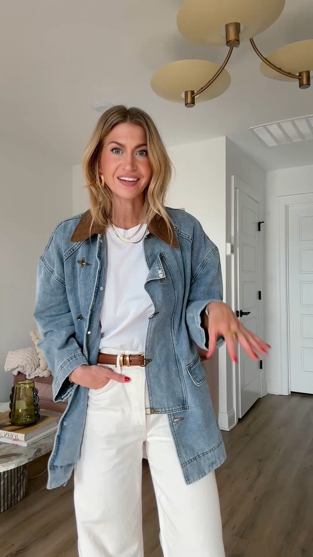 Denim jacket + white denim winter look! 
Jacket: runs oversized, wearing size small. 
White tee: runs slightly oversized, wearing size small. 
Boots: run TTS. 

#LTKdayinmylife #LTKgrwm #LTKSeasonal