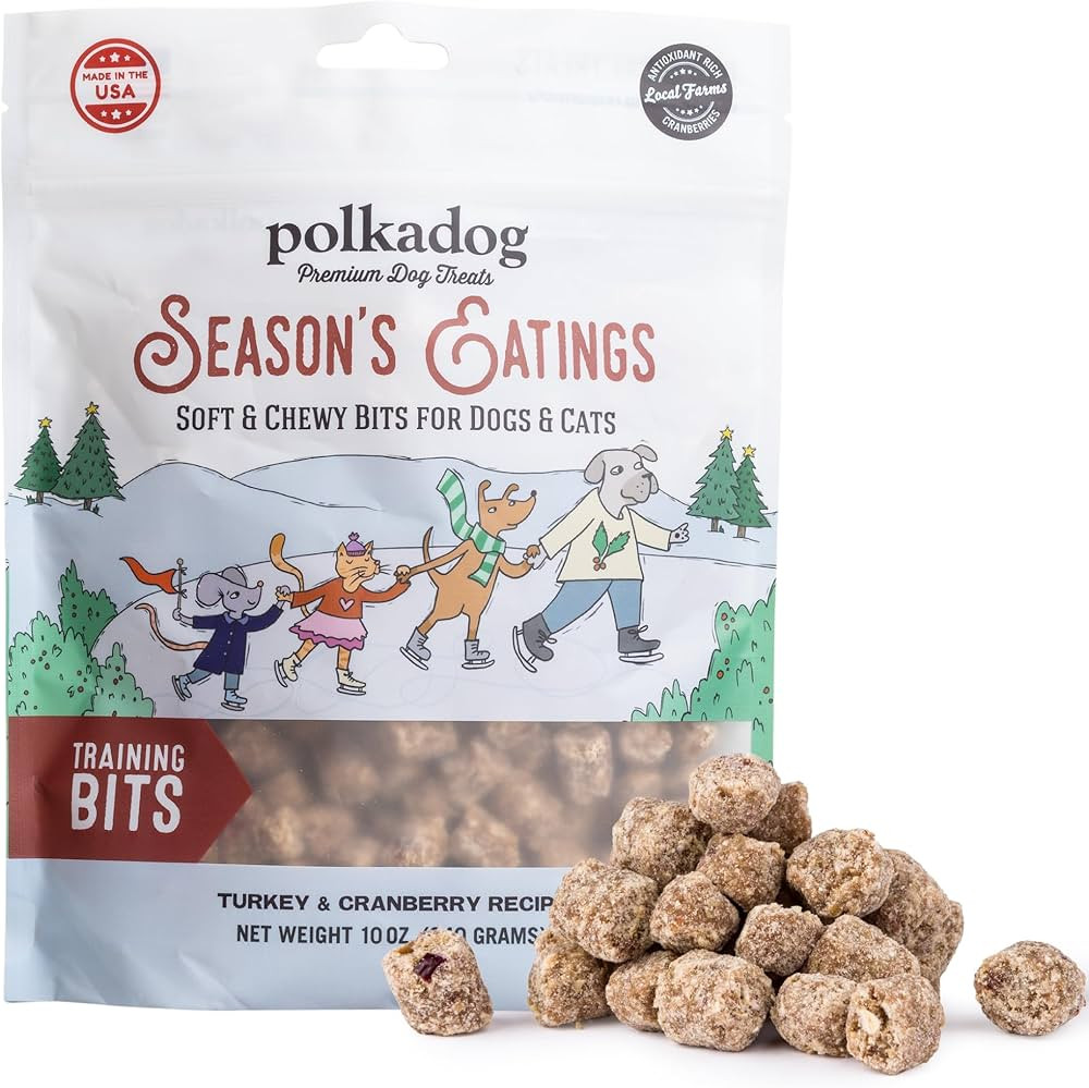 Polkadog Season’s Eatings Dog Treat with Turkey & Cranberry – Dog Stocking, Christmas Treat f... | Amazon (US)