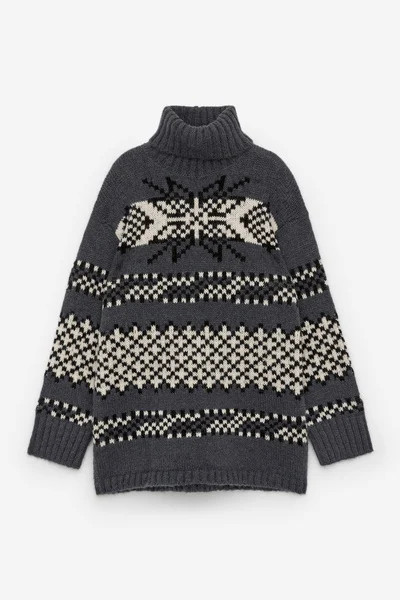 Wool-Alpaca Jacquard Jumper – Grey – Women – ARKET GB | Arket UK