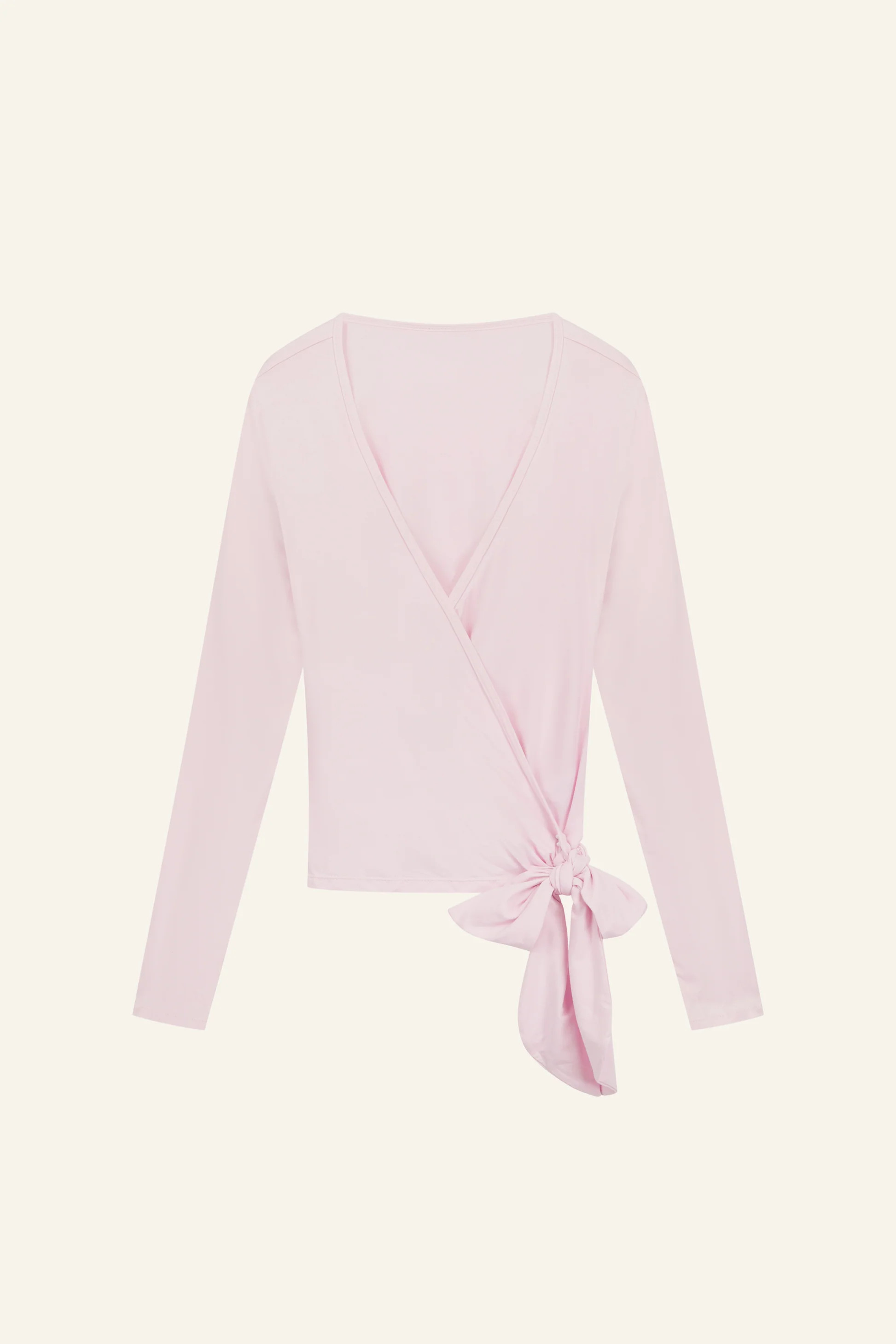 Ballet Wrap Long Sleeve Top - Ballerina Pink | Reasn
