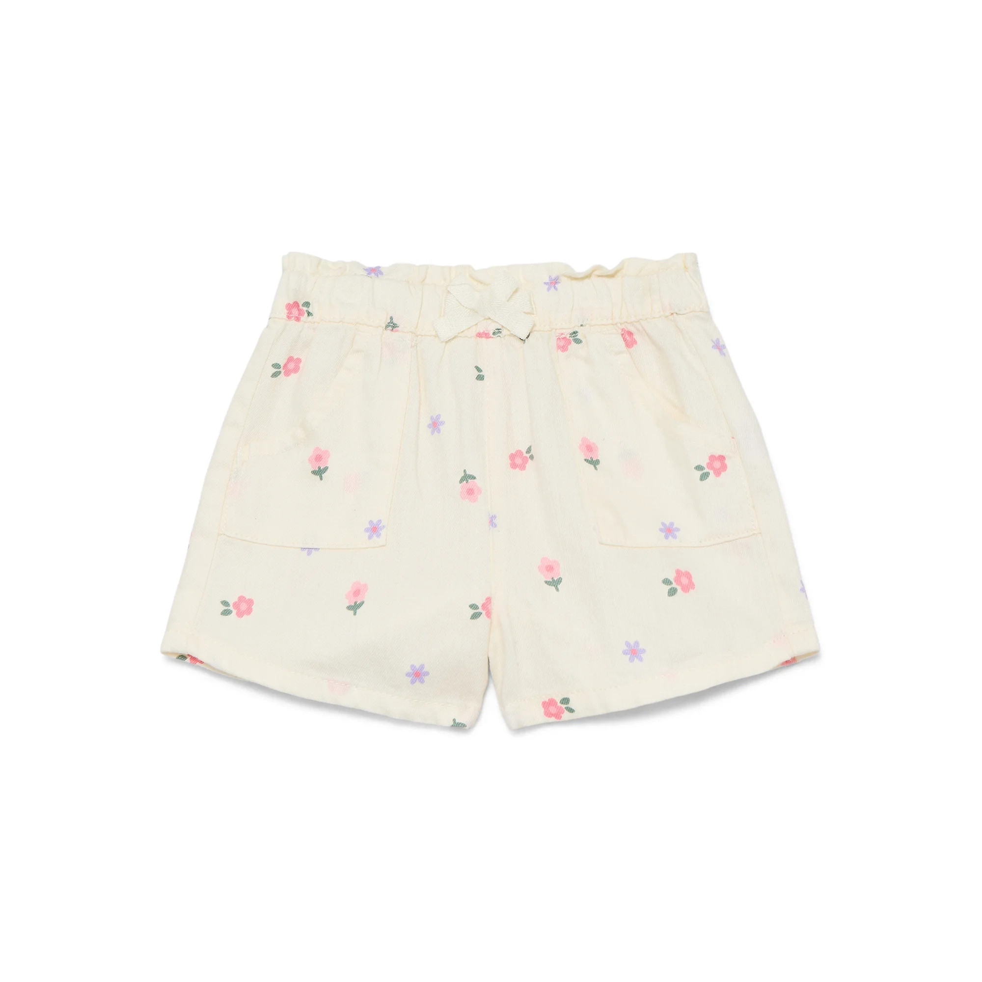 Wonder Nation Baby Girl Woven Shorts, Sizes 0-24 Months | Walmart (US)