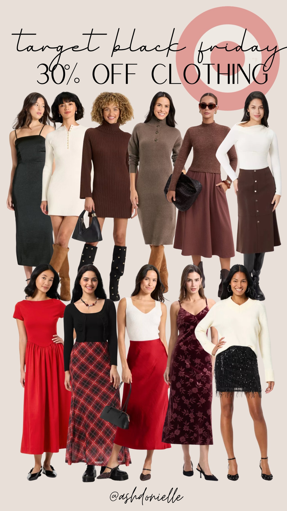 Target Black Friday 30% off Clothing

cozy knit sweaters
puffer jackets
wool coats
thermal layers
chunky scarves
fleece pullovers
turtleneck tops
lined leggings
winter boots
quilted vests

#LTKSaleAlert #LTKHoliday #LTKCyberWeek