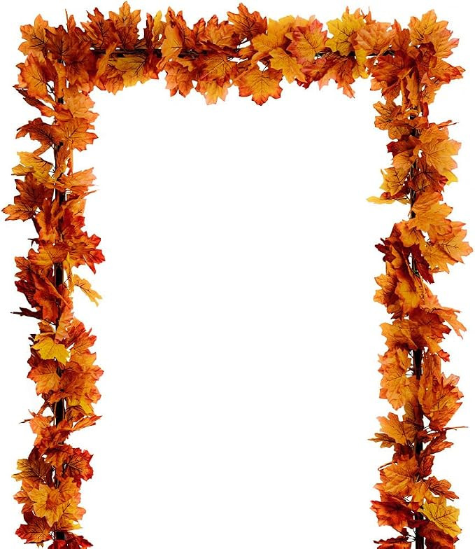 3pcs Fall Garland Leaf Garland 6 Ft/Piece Artificial Garlands Fall Leaves Hanging Faux Foliage Th... | Amazon (US)