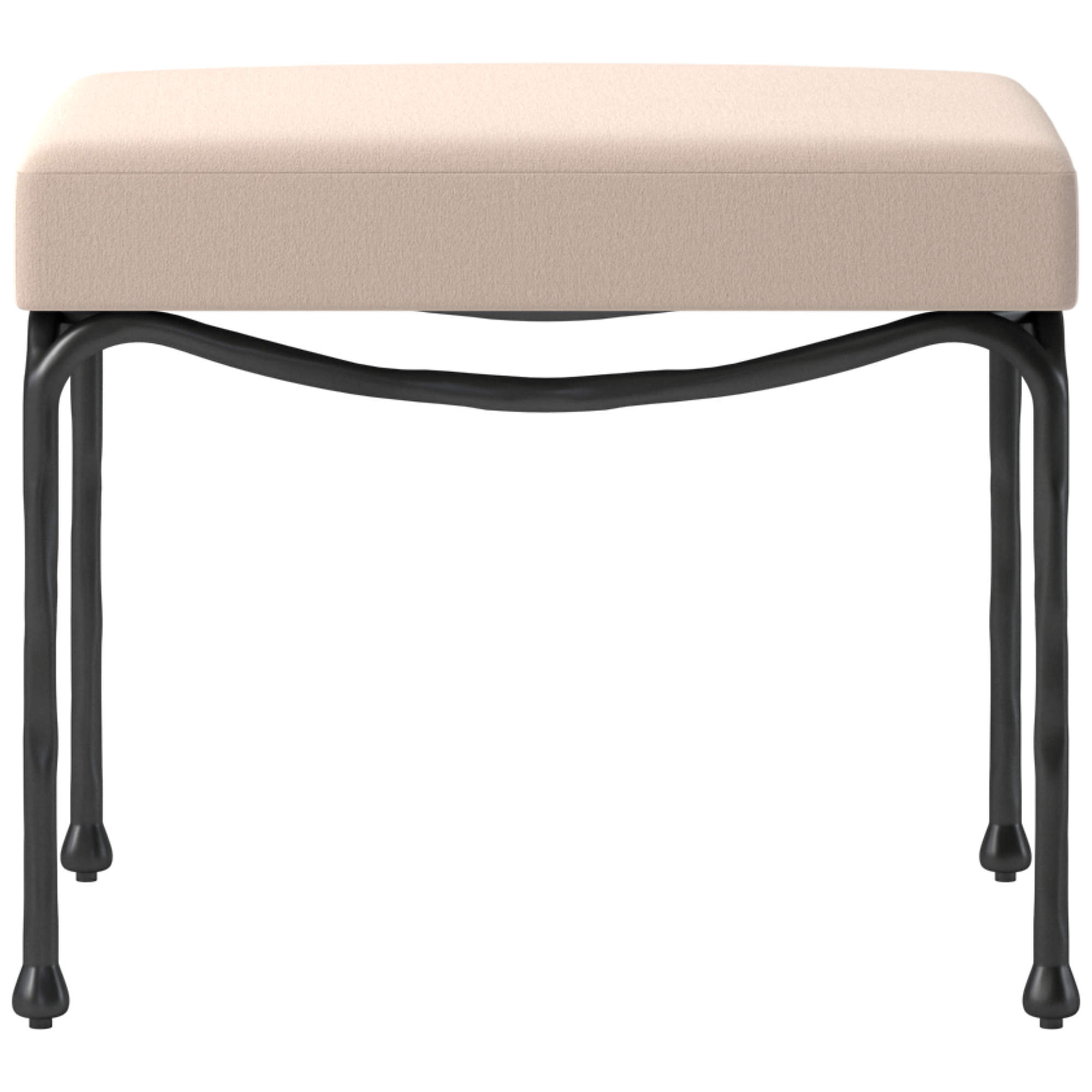 Journey Terracotta Red Velvet Stool | CB2