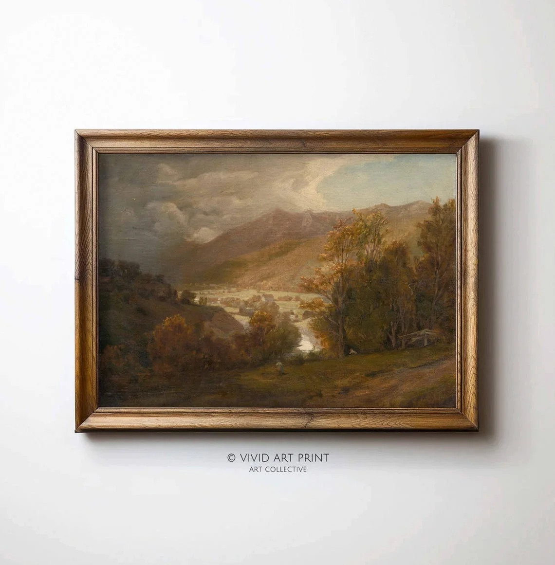 Vintage Autumn Landscape Wall Art, Rustic Cottage Core Home Decor, Vivid Art Print Jn-208 Wall Ar... | Walmart (US)