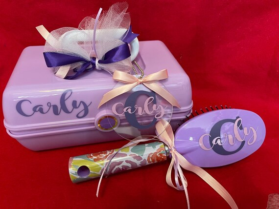 Personalized brush with matching accessory box, personalized gifts, gifts for little girls, secre... | Etsy (US)