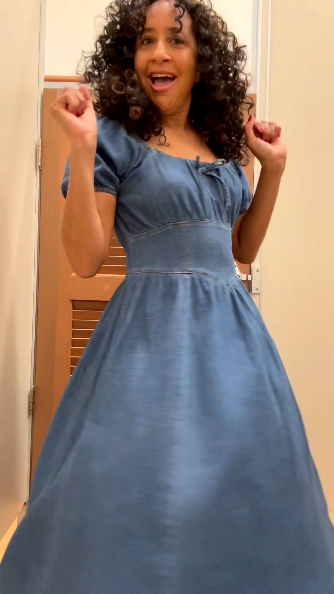 A jean dress that flows?! This was a huge surprise, I tried it on partly for fun, but I was super worried cause it was a size too big and you know what... it’s still looked great. This is true to size and I highly recommend, it’s soft and light weight. It’s not heavy! And the way the midsection is shaped it just makes you look so good and it’s a perfect length, I linked the dress and my shoes and my make up here. ✨￼

Cole is having a sale March 5-8, get $10 Kohl’s cash for every $50 you spend, it’s definitely worth checking it out! ￼

#LTKWorkwear #LTKOver40 #LTKSpringSale