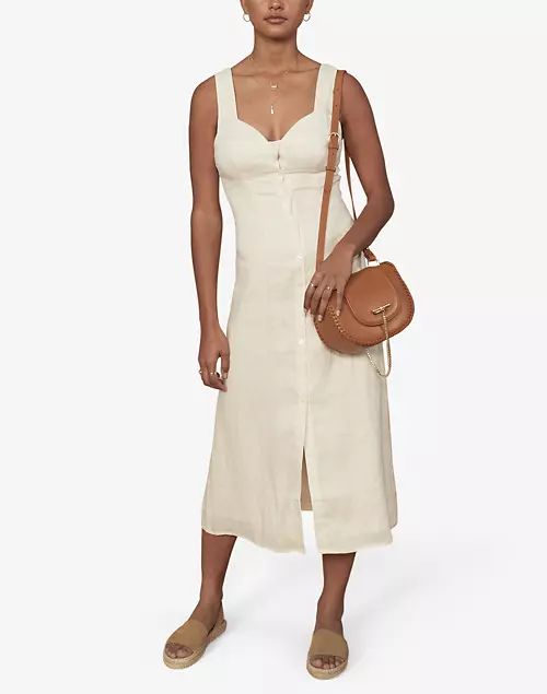 Sancia Linen Sibella Button-Front Midi Dress | Madewell