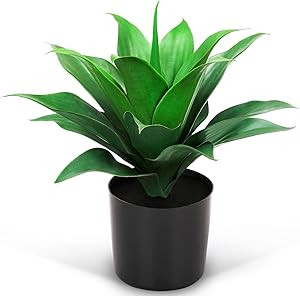 Floweroyal Faux Plant Indoor 14" Fake Agave Potted Plant Artificial Succulent Plant Aloe Vera for... | Amazon (US)