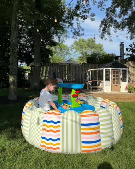 Our play pool with our water table! Huge hit with Ollie, he loved having this in there and kept him busy for a bit 🤍🤍

Water table, water table for toddlers, Minnidip for target, blow up pool, kiddie pool 

#LTKfindsunder100 #LTKSeasonal #LTKkids