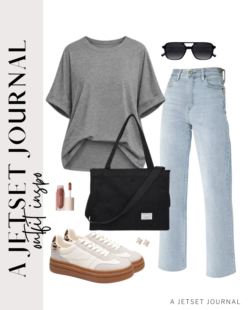 You can wear these Project Cloud lightweight platform sneakers with a light gray oversized tee from ATHMILE and KDF straight-leg jeans. Style this fit with a corduroy tote bag and SOJOS retro aviator sunglasses. 

 #LTKSeasonal #LTKSaleAlert #LTKTravel