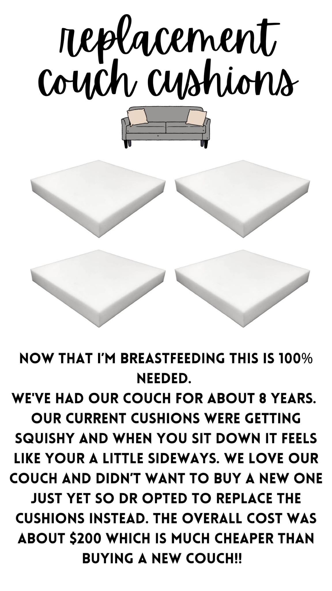 Replacement couch cushions! 
Can’t wait to update you when they come in because this is such a money saver!! 🥰

#home #couch #couchcushions 

#LTKhome #LTKsalealert #LTKfamily