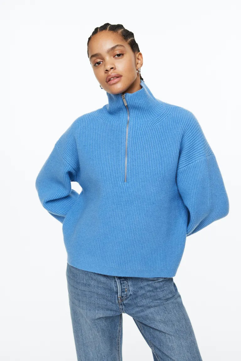Rib-knit Half-zip Sweater | H&M (US + CA)