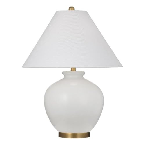 Bassett Mirror Company Graham Table Lamp in White Metal | Amazon (US)