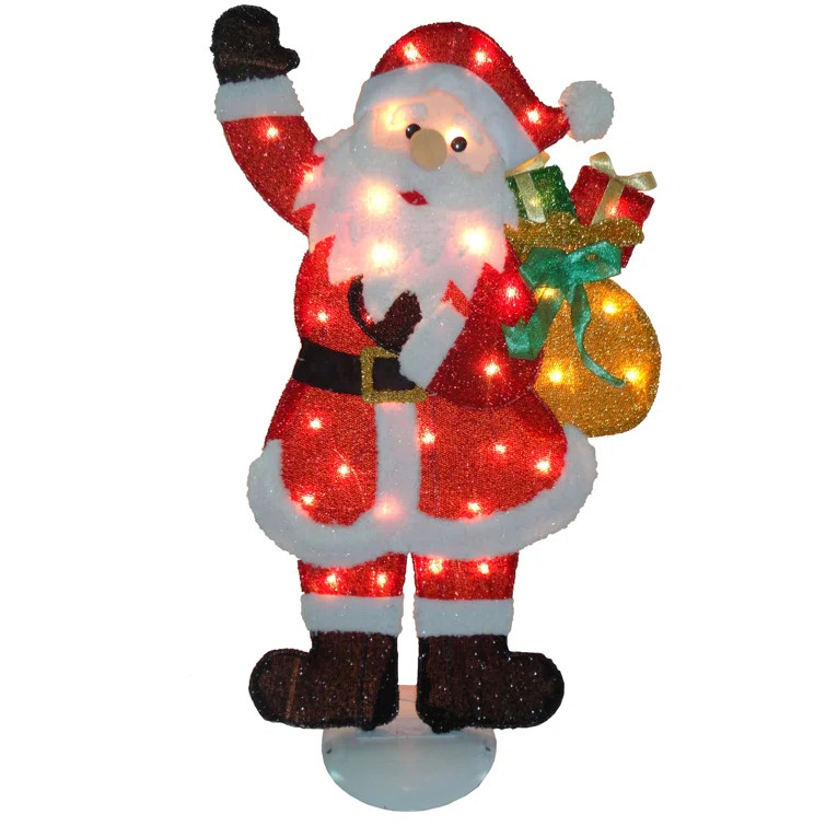 Flat Santa Christmas Decoration Lighted Display | Wayfair North America