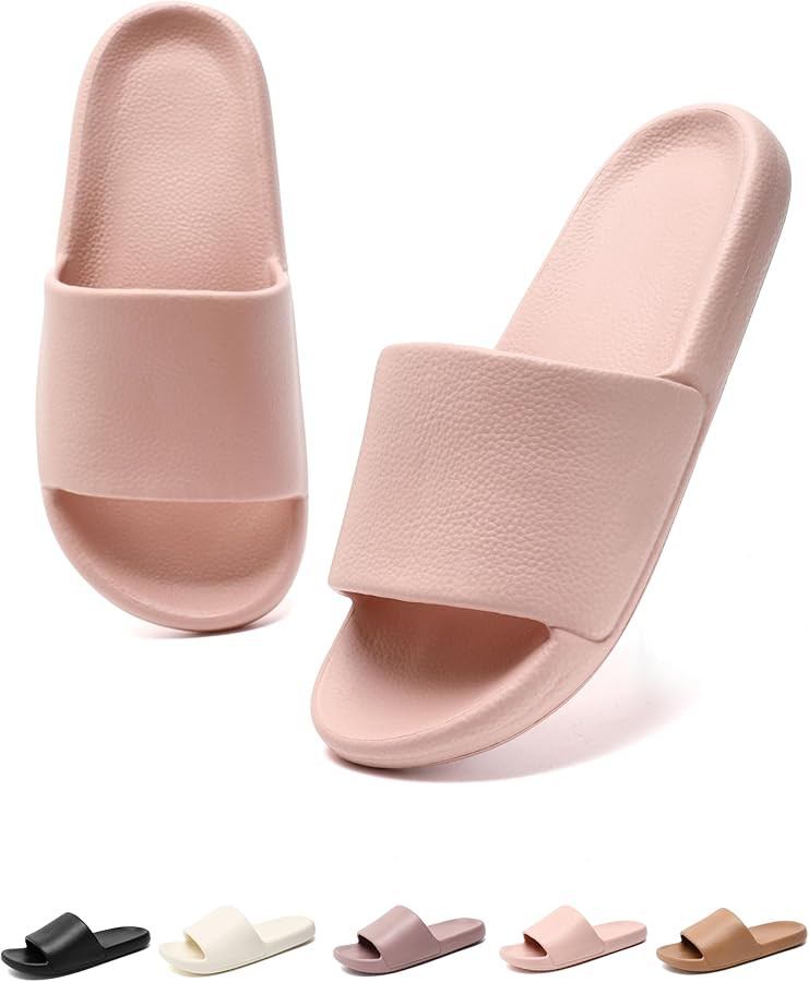 House Slides for Women Men, Quick Drying Shower Slippers, Waterproof Cloud Slides for Women Indoo... | Amazon (US)