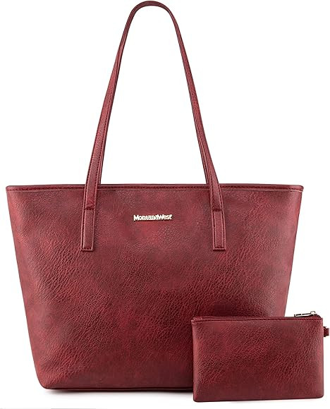 Montana West Tote Bags Vegan Leather Purses and Handbags for Women Top Handle Ladies Shoulder Bag... | Amazon (US)