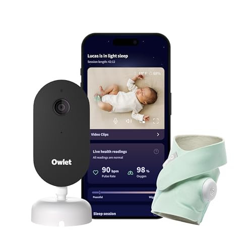Owlet Dream Duo (Gen 3) Smart Baby Monitor All-in-One Bundle - 2K HD Video Baby Monitor with Alerts & Owlet Dream Sock Tracks Baby’s Oxygen, Heart Rate & Sleep | Health Insights via App | Mint | Amazon (US)