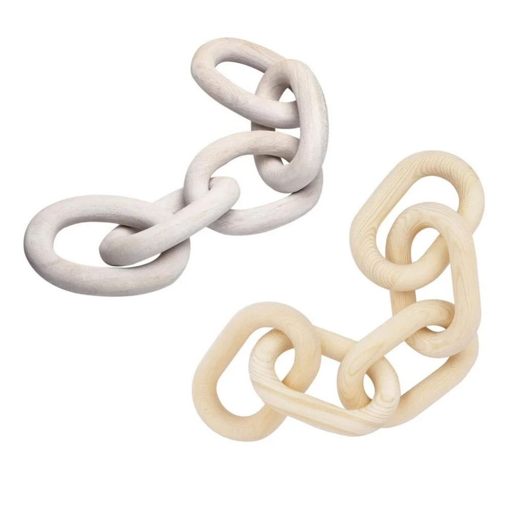 Wood Chain Link Decor Wood Decor Farmhouse Decor for Home Coffee Table Living Room Hand Carved De... | Walmart (US)