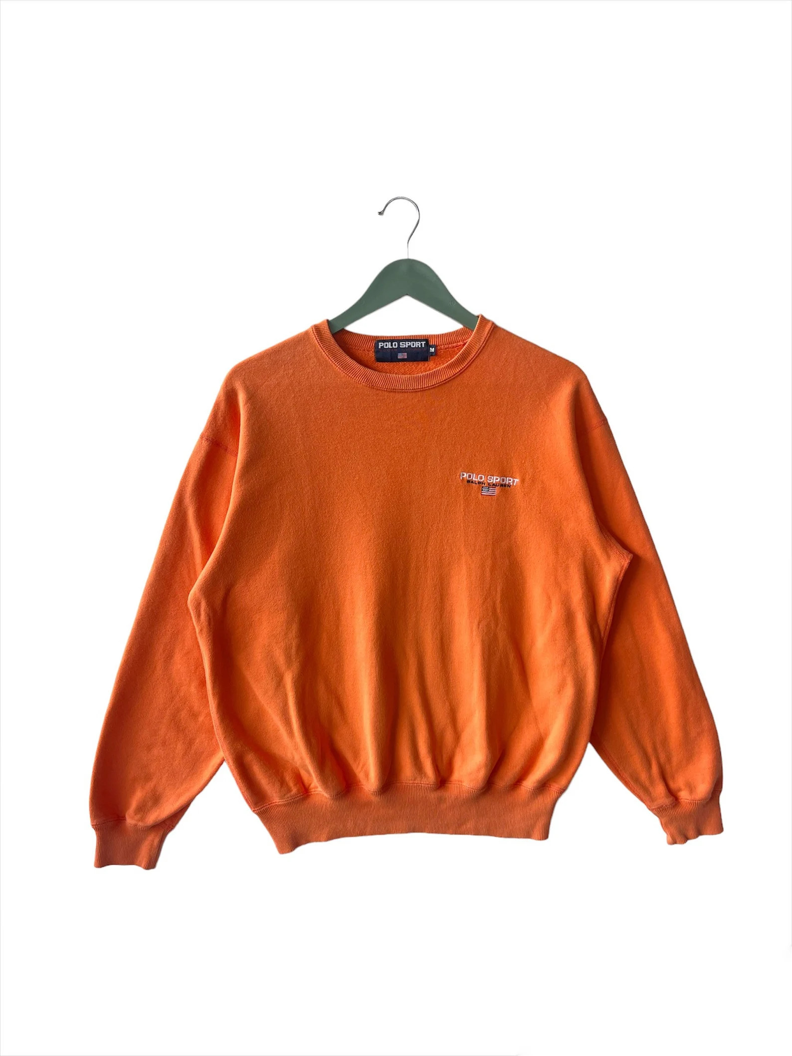 Vintage 90s Polo Sports Sweatshirt/Size M/Orange Colour/Crewneck/Sportswear/Streetwear/Ralph Laur... | Etsy (Global)