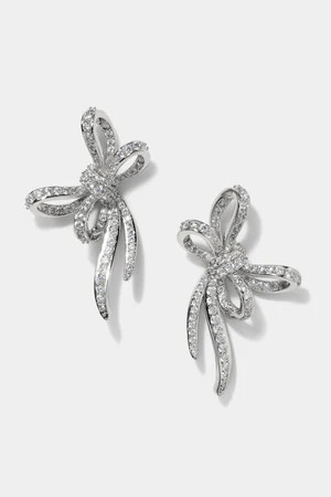 LE BISOU PAVE BOW STUD EARRINGS | NADRI
