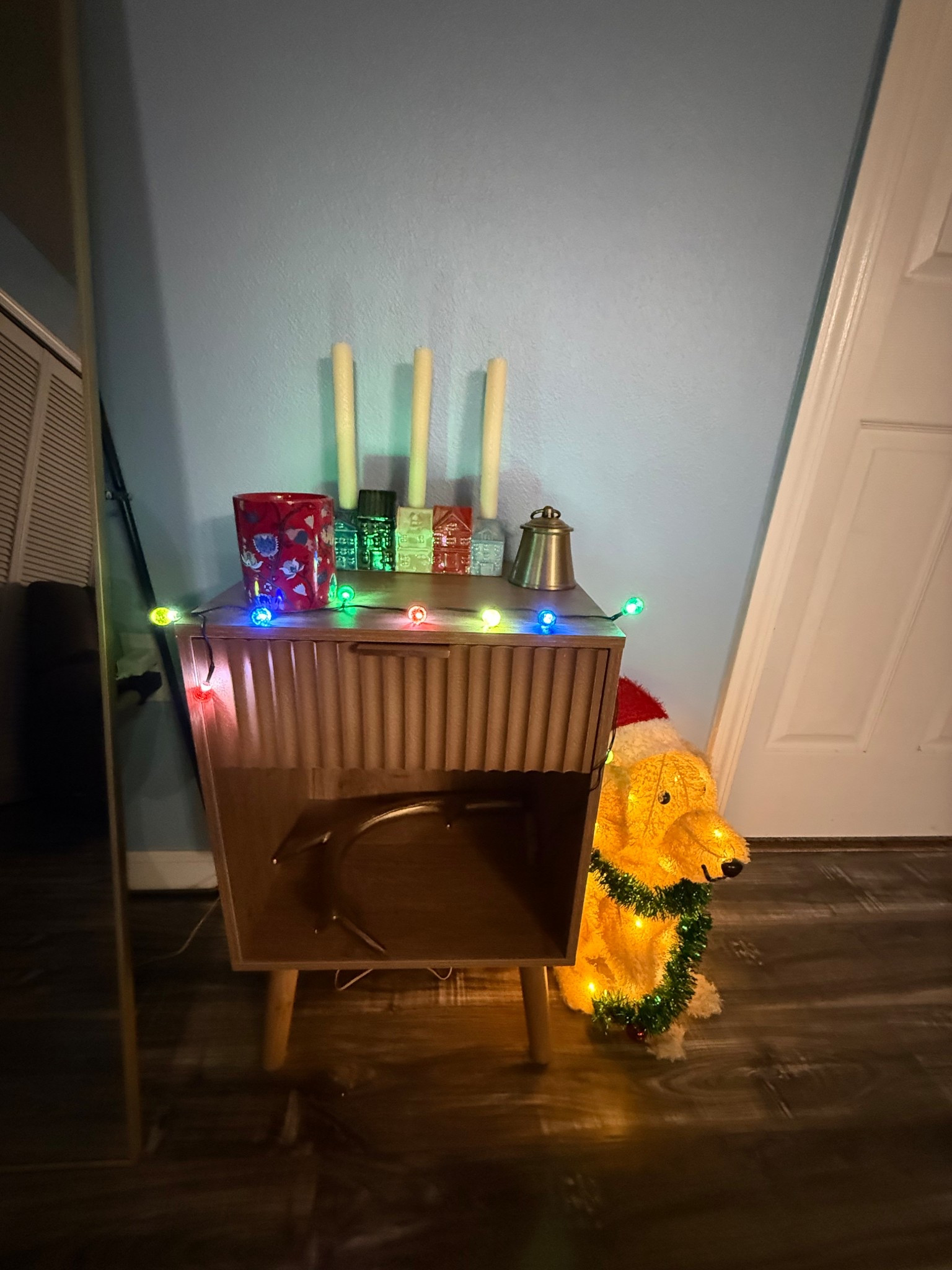 Got some lights from the dollar store to add a little more color to this cute space❤️💚🎄✨

#LTKGiftGuide #LTKHome #LTKHoliday