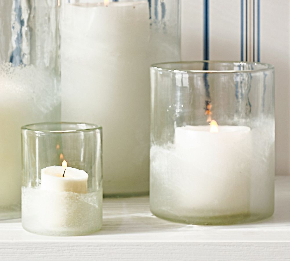 Montauk Handcrafted Frosted Glass Votive Candleholder | Pottery Barn (US)