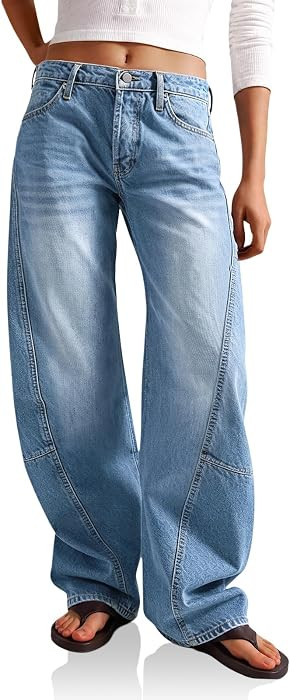 Cicy Bell Womens Baggy Wide Leg Jeans High Waisted Seam Denim Pants | Amazon (US)